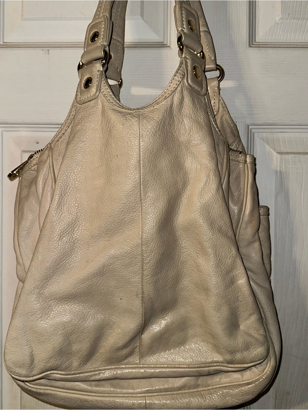 Marc Jacobs Vintage Multi pockets Cream Genuine Pebble Leather Shoulders/Handbag - Picture 2 of 6